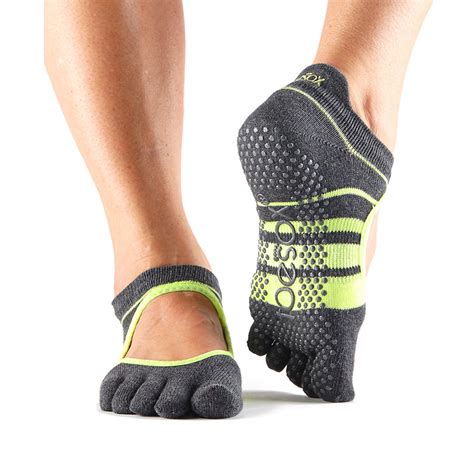 Toesox Full Toe Bellarina Non Slip Grip Workout Dance Yoga Pilates Socks Ebay