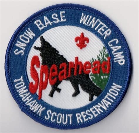 Bsa Patch Tomahawk Scout Reservation Snowbase Twill Indianhead Cncl Minnesota Ebay
