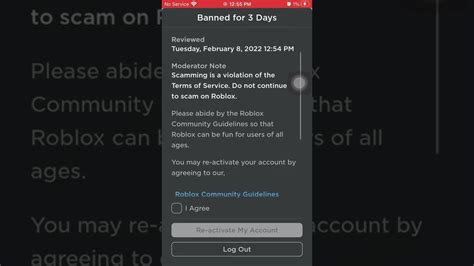 How To Reactivate Roblox Account After Being Banned For Three Days Youtube