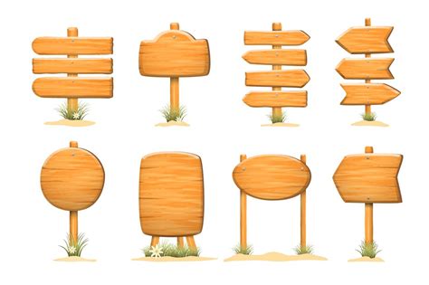 Collection Of Wooden Templates Illustrations Creative Market