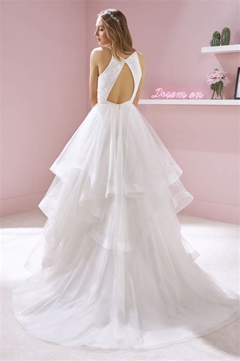 Oder du bist auf eine hochzeit eingeladen. Brautkleid Tüll Volantrock Prinzessin White One in 2020 ...