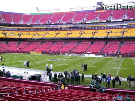 Seat View From Section 119 At Fedex Field Washington Redskins