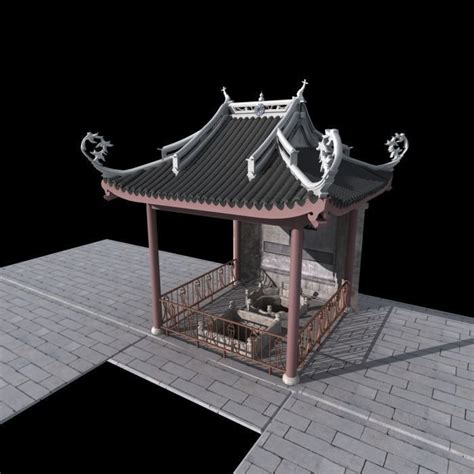 Chinese Ancient Architecture Pavilion 3d Model Cgtrader