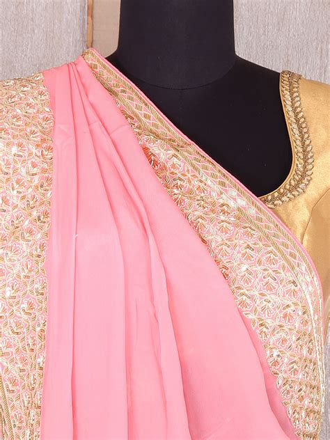 Pink Satin Silk Saree G3 Wsa23656