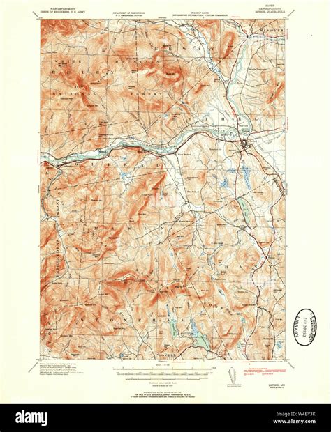 Maine Usgs Historical Map Bethel 460194 1953 62500 Restoration Stock