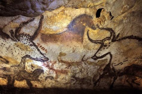 Prehistoric Paintings In The Lascaux Caves Photo By Philippe Wojazer