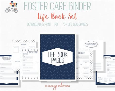 Foster Care Adoption Life Book 75 Pages 85x11 Printable