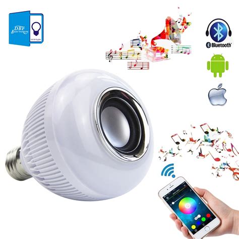 Smart Rgbw Wireless Bluetooth Speaker Bulb Music Player Audio Dimmable