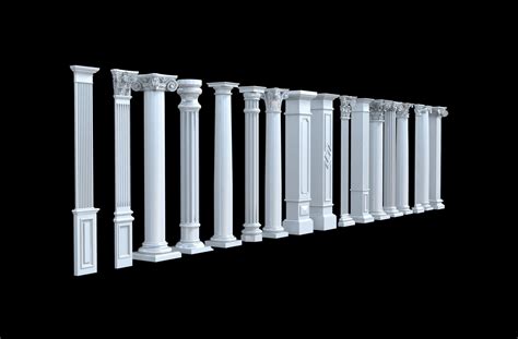 Classical Columns Pillar Decorate 3d Model 3d Model Cgtrader