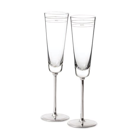 Kate Spade New York By Lenox Darling Point Crystal Toasting Flutes Pair Crystal Classics