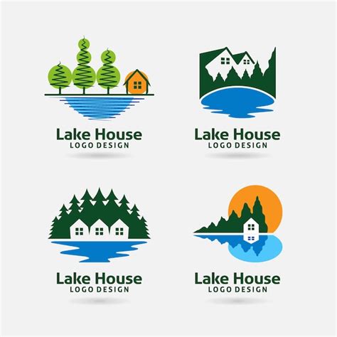 Premium Vector Set Of Lake House Logo Design