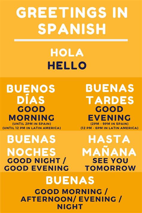 Spanish Greetings Spanish Greetings Spanish Conversation How To