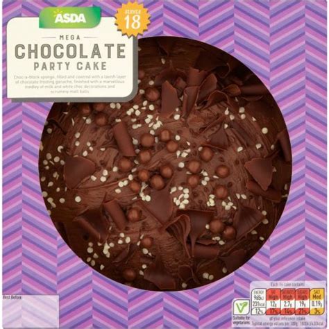 Asda Mega Chocolate Cake Serves 12 To 18 People Rollback Deal £3