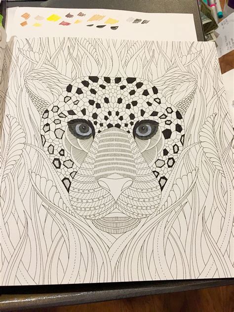 Do you guys have any tropical coloring books? Millie Marotta Tropical World coloring book leopard ...