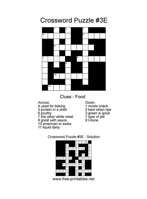 Print crossword puzzles with images as hints, text or both! easy printable crossword easy crosswords free easy ...