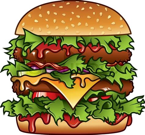 Burger Illustration Stock Vector Colour  Clipartix