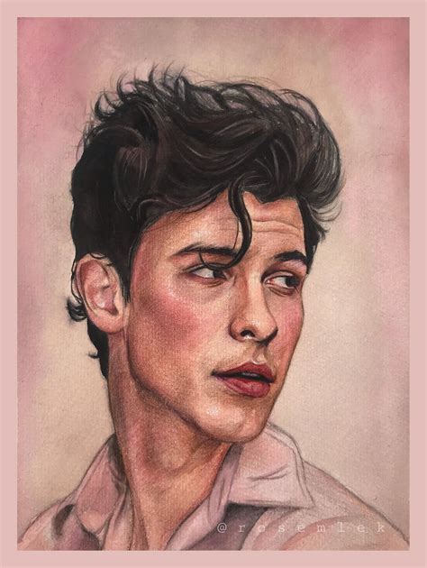 Shawn Mendes Watercolor Painting In 2020 Canvas Painting Tutorials