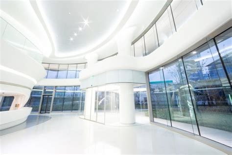 Futuristic Modern Office Building Interior Stock Photo By ©zhudifeng