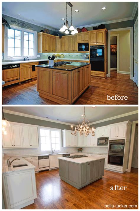 Kitchen before makeover kitchen after makeover. Painted Cabinets Nashville TN Before and After Photos