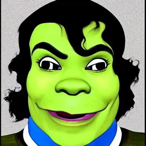 Shrek As Michael Jackson Very Detailed Face Symetry Stable