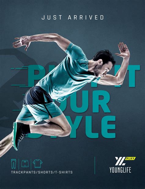 Sports Brand Poster On Behance Sports Graphic Design Social Media