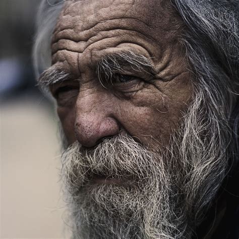 Homeless Portrait Of An Old Homeless Avenue Foch Paris Old Man