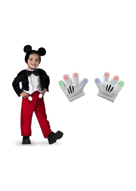 Mickey Mouse Character Toddler Boys Costume And Gloves Set Disney