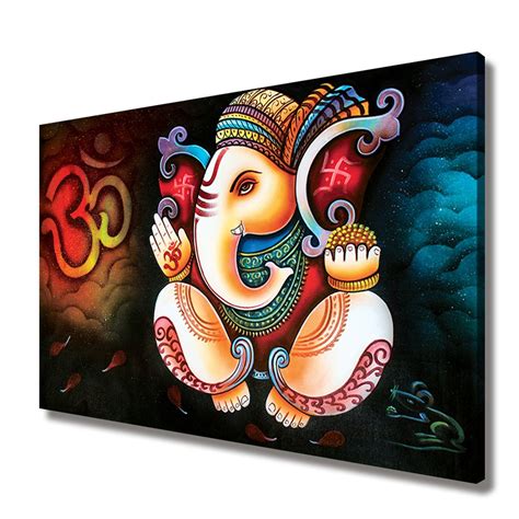 Mpro Tech Siddhi Vinayak Lord Ganesh Painting On Canvas Size 54 X 36