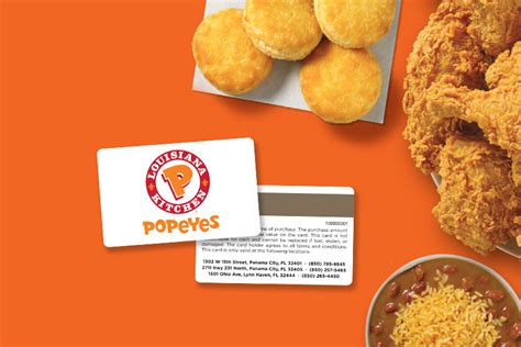 From delicious dining to fashionable clothing, walgreens offers gift cards for every person, present and special occasion. Popeyes Restaurant Gift Cards