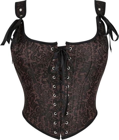 alivila y fashion womens sexy vintage 1920s renaissance lace trim corset bustier amazon ca
