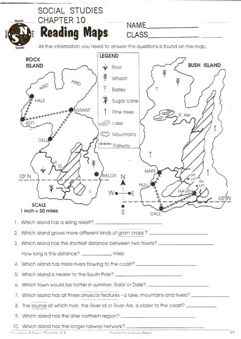 Map Scale Worksheets Printables