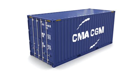 20ft Shipping Container Cma Cgm 3d Model By Dragosburian