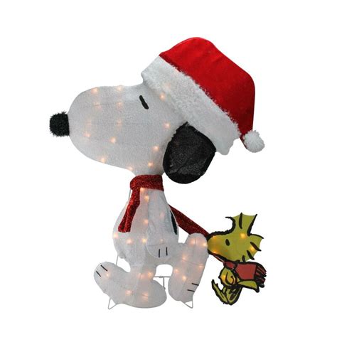 Peanuts snoopy christmas holidays decor blocks display woodstock nib 2011 rare. Northlight Pre-Lit Peanuts Snoopy and Woodstock 2D Christmas Yard Art Decoration Lighted Display ...