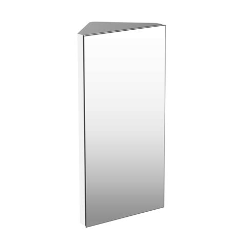 Buy Homcom Wall Corner Mirror Cabinet With Three Shelves Stainless