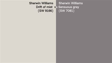 Sherwin Williams Drift Of Mist Vs Sensuous Gray Side By Side Comparison