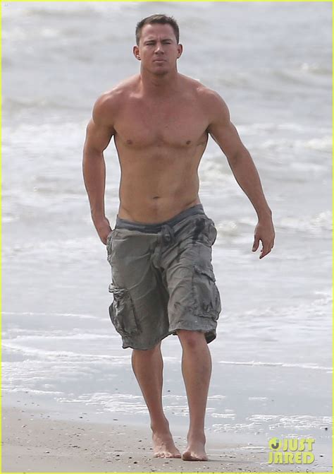 Channing Tatum Goes Shirtless Shows Off His Perfect Body For A Family Beach Day Photo