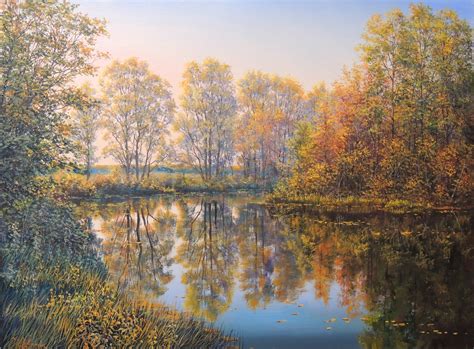 Tales Of Autumn By Oleg Riabchuk 2022 Painting Oil On Canvas