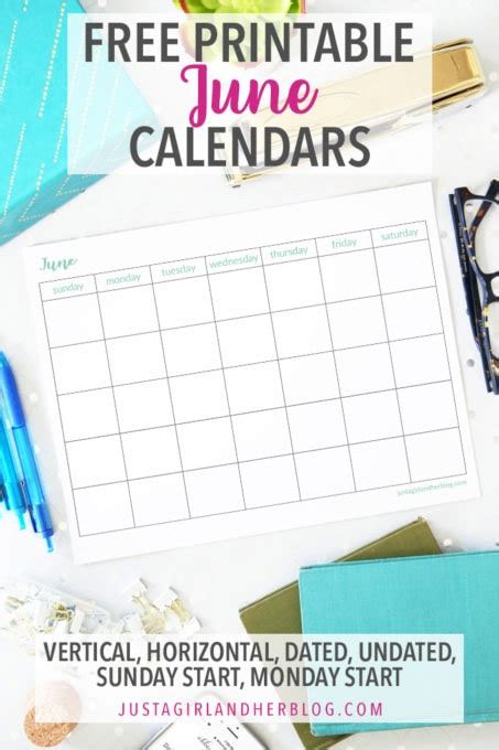 june calendar 2020 pretty and free june printable calendar