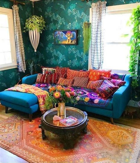 50 Perfectly Bohemian Living Room Design Ideas Sweetyhomee Bohemian