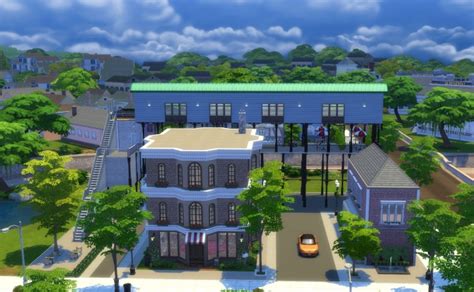 The Elevated Train And Shops By Snowhaze At Mod The Sims Sims 4 Updates