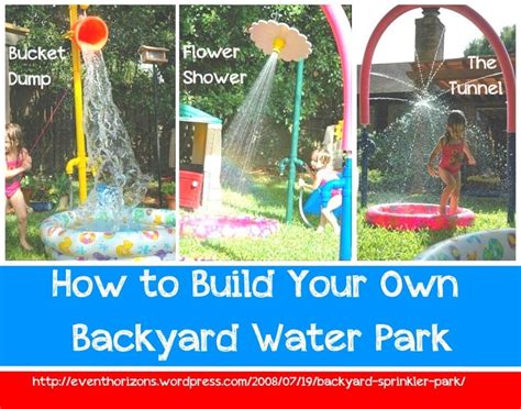 I'd like to go full diy route and use standard hardware store parts like pex pipe and pex fittings. The 25+ best Backyard water parks ideas on Pinterest | Backyard water fun, Splash water park and ...