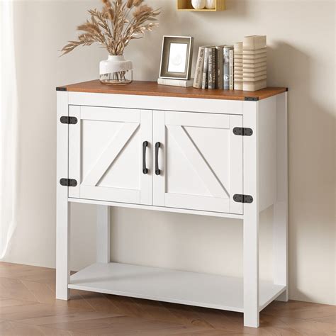 Buy Cozy Castle Farmhouse Coffee Bar Cabinet Buffet Table With 2 Doors
