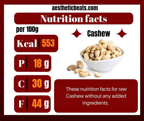 Cashew Nutrition Facts Cashews Nutrition Facts Nutrition Facts