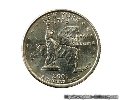 New York State Quarter Coin Photopicture Definition At Photo