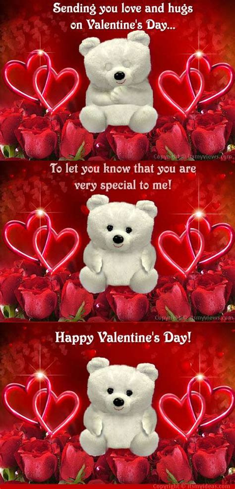 Sending hugs and best wishes! Valentine's Day Teddy Bear : Freakify.com