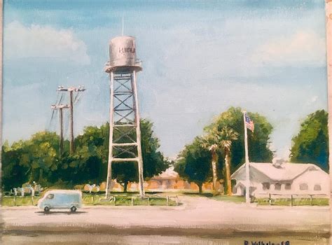 Higley Water Tower Painting By Dave Wilhelmsen Fine Art America