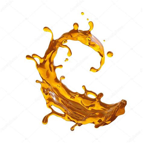 3d Yellow Liquid Splash 3d Yellow Liquid Splash — Stock Photo