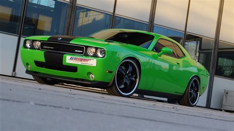 Car Dodge Dodge Challenger Green Cars Srt Wallpapers Hd Desktop