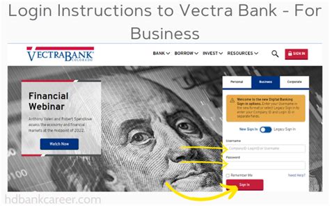 Vectra Bank Login Digital Banking Guidelines