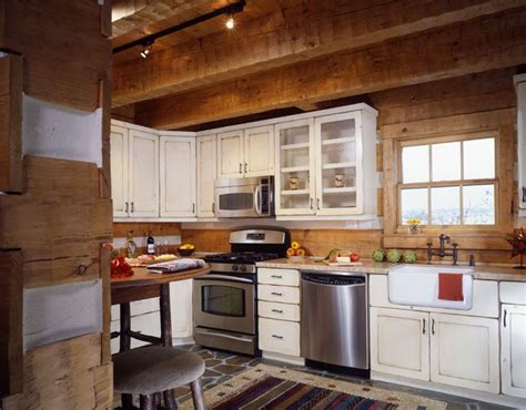 Read on for our favorite painted kitchen cabinet ideas. log cabin kitchen | Kitchen Ideas | Pinterest | Home, Home ...